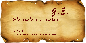 Göndöcs Eszter névjegykártya