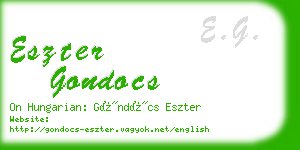 eszter gondocs business card